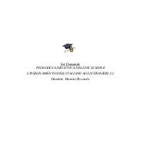 Paniere 2024 PEDAGOGIA DELL INCLUSIONE Ecampus