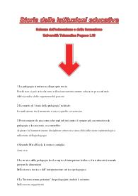 Storia delle istituzioni educative - Scienze dell'educazione e della fornazione - Università Telematica Pegaso