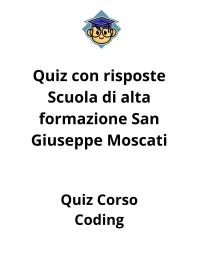 Risposte Corrette Corso Coding - Scuola di formazione San Giuseppe Moscati