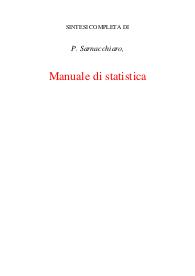 Manuale di statistica