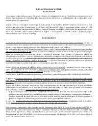 La Nascita delle Mostre Riassunto