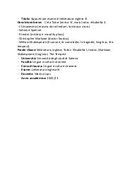 Riassunti per esame di Letteratura Inglese III