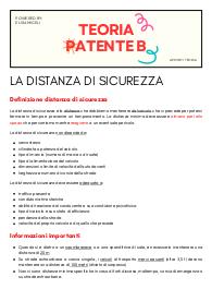 Appunti Patente B: la distanza di sicurezza