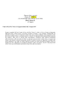Paniere Fisica Prof. Torres G. Ingegneria Industriale eCampus 2025