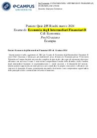 Paniere Economia degli Intermediari Finanziari B Prof. Graziano 2024
