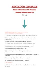 Psicologia generale - Scienze dell'educazione e della Formazione - L19 Università Telematica Pegaso