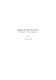 Appunti di fisica generale 1