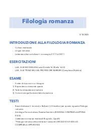 Appunti di Filologia romanza
