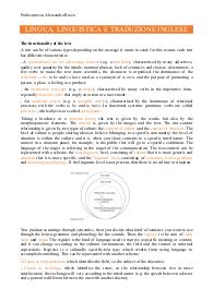Appunti completi di Lingua, Linguistica e Traduzione Inglese | Lezioni + libri + slide