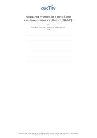 riassunto mettere in scena l'arte contemporanea capitolo 1 (DAMS)