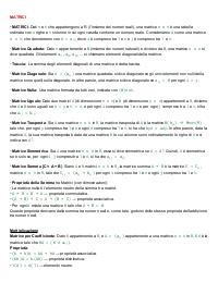 Algebra lineare - riassunto