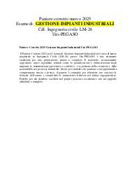 Paniere Corretto 2025 Gestione Impianti Industriali Uni-PEGASO