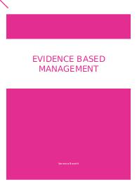 Appunti per il corso "Evidence Based Management"
