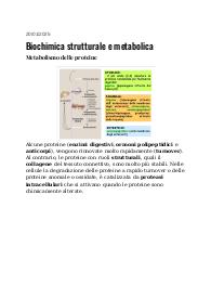 Appunti/Dispense Biochimica 13.0 "METABOLISMO DELLE PROTEINE"