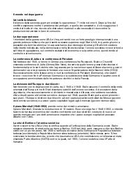 Riassunto storia Il mondo nel dopoguerra