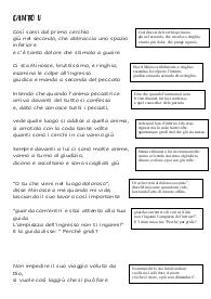 Parafrasi Canto V Inferno
