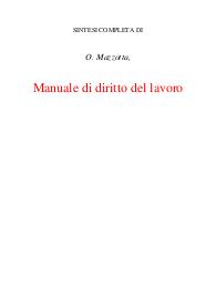 Compendio di diritto del lavoro