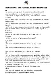 Paniere STATISTICA PER LE INDAGINI ORDINE ALFABETICO Mercatorum