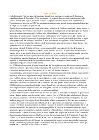 La vita di Carlo Goldoni