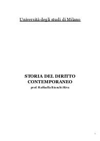 Appunti di Storia del diritto contemporaneo