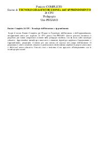 Paniere Completo 24 CFU: Tecnologie dell'Istruzione e Apprendimento- PEGASO