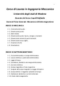 Elementi di fisica generale: Meccanica ed Elettromagnetismo