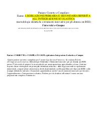 Paniere CORRETTO e COMPILATO 2025 Legislazione Integrazione Scolastica eCampus