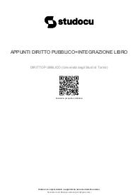 Appunti di diritto pubblico integrato con il libro