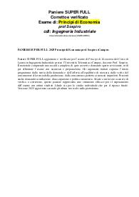 PANIERE SUPER FULL 2025 Principi di Economia prof. Sospiro eCampus