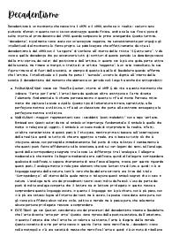 Appunti decadentismo