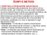 ORGANIZZAZIONE E PRODUZIONE INDUSTRIALE