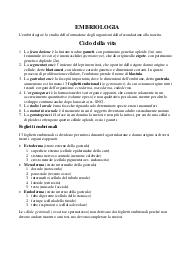 Appunti di Embriologia con immagini