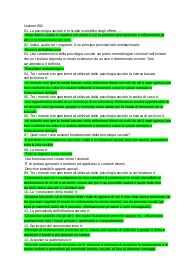 Paniere domande chiuse psicologia sociale