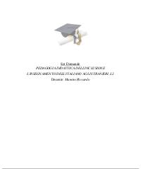 Paniere PEDAGOGIA DIDATTICA DELL INCLUSIONE Ecampus