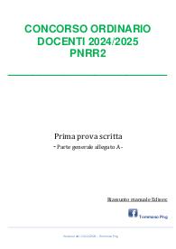 CONCORSO DOCENTI 2024/2025 PNRR2 - PRIMA PROVA SCRITTA - RIASSUNTO EDISES