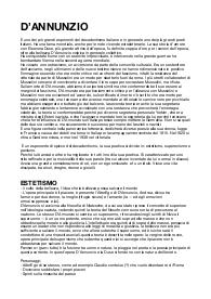 appunti quinta liceo su D'Annunzio