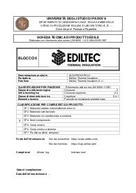 Esempio di Scheda tecnica del prodotto, prof. Paparella
