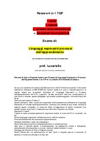 Quiz, aperte, extra paniere, schede autovalut.: Linguaggi espressivi processi dell'apprendimento