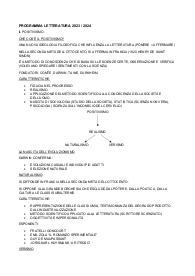 Appunti Programma Letteratura per esame di maturità