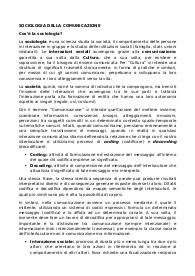 Appunti di Sociologia della Comunicazione, Prof. De Feo, Roma Tre