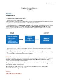 Ragioneria Metodologica | Parte 1 - Teoria