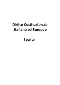 Diritto Costituzionali ed Europeo