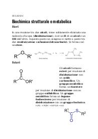 Appunti/Dispense Biochimica 1.2 "ETERI, ESTERI, ISOMERIA"