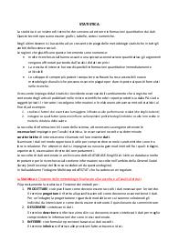 Riassunto di statistica e appunti delle lezioni