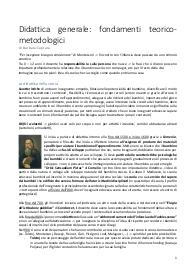 Appunti di Didattica Generale, prof.ssa Caprara, UNIBZ