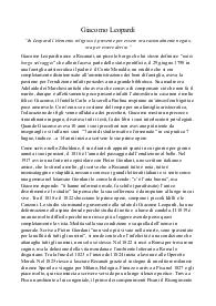 Appunti su Giacomo Leopardi, vita e opere, quinto anno liceo classico