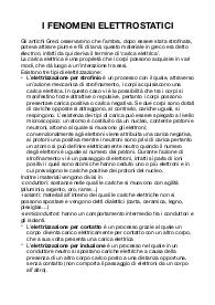 I Fenomeni Elettrostatici, Fisica