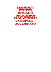 Riassunto diritto romano aggiornato 2023 uniecampus
