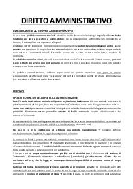 Riassunto completo esame di Diritto Amministrativo