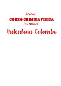 Appunti elementi di chimica fisica, università statale di Milano, dimitrio fessas